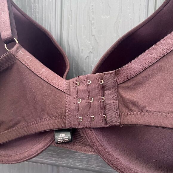 Danskin Intimates RN 90410 Navy Blue Rayon Padded Push Up Bra Size 42D - Picture 2 of 5